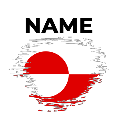 Greenland brushstroke effect flag design, ideal for baby products like pacifiers and clothing.\n\nCaption: Discover th