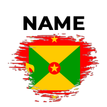 Brush effect flag design of Grenada, ideal for baby items like clothing and accessories.\n\nCaption: Discover the uniq