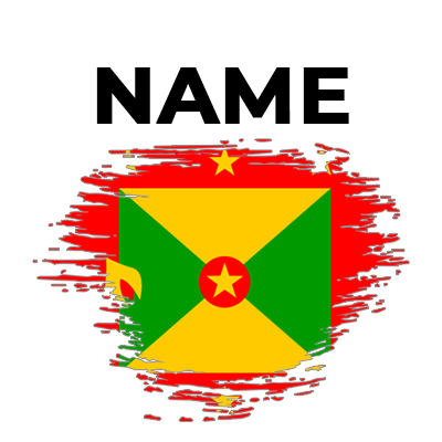 Brush effect flag design of Grenada, ideal for baby items like clothing and accessories.\n\nCaption: Discover the uniq