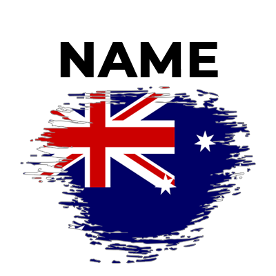 Brush stroke flag of Heard and McDonald Islands, designed for baby products like bodysuits and hats.\n\nCaption: Celeb