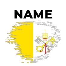 Brushstroke Effect Flag of the Holy See design, perfect for baby products like bibs, hats, and bodysuits. \n\nCelebrate your lit