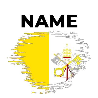 Brushstroke Effect Flag of the Holy See design, perfect for baby products like bibs, hats, and bodysuits. \n\nCelebrate your lit