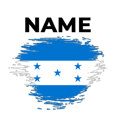 Brush stroke flag design representing Honduras, ideal for baby items like pacifiers and bodysuits. \n\nCaption: Celebr