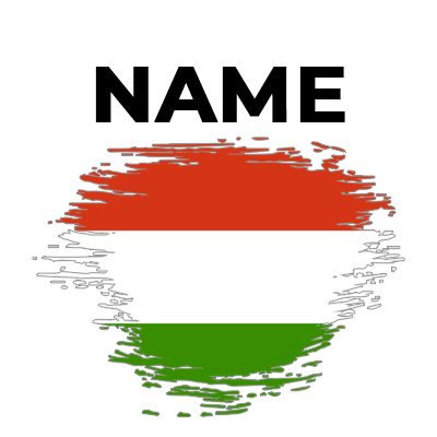 Brush Stroke Flag Hungary design for baby items, adds a cute touch to pacifiers, bibs, and other essentials.\n\nCaptio