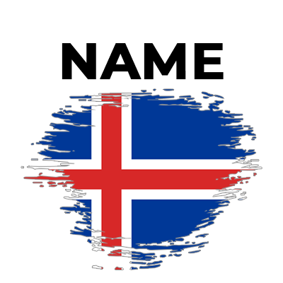 Iceland brush stroke flag design for baby products, perfect for pacifiers and accessories.\n\nCaption: Discover the pl