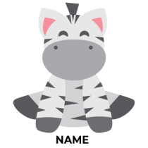 Soft zebra toy in gray and white, perfect for babies and a delightful addition to any nursery decor.\n\nCaption: Disco