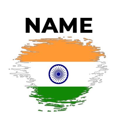 Brush stroke design of the Indian flag, playful and colorful, ideal for baby products like pacifiers and bibs.\n\nCapt