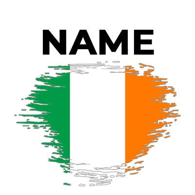 Brush stroke Irish flag design, perfect for a range of baby items available at pacifier-baby.com.  \n\nCaption: Celebr