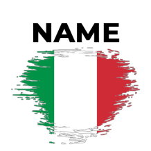 Italy brush stroke flag effect design ideal for baby products like bodysuits and pacifiers.\n\nCaption: Celebrate Ital