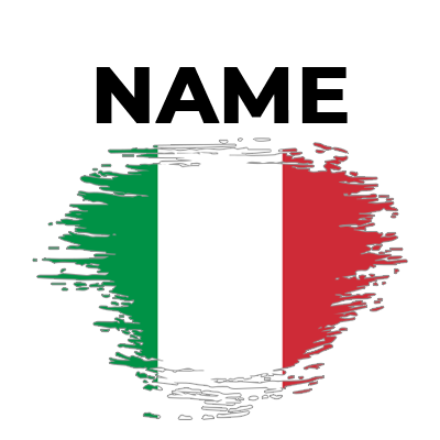 Italy brush stroke flag effect design ideal for baby products like bodysuits and pacifiers.\n\nCaption: Celebrate Ital
