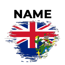 Brush effect flag of the Pitcairn Islands, designed for baby products.\n\nCaption: Stylish Brush Flag design featuring