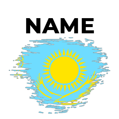 Brush effect design featuring the flag of Kazakhstan. Ideal for baby products.\n\nCaption: Discover the vibrant Brush 