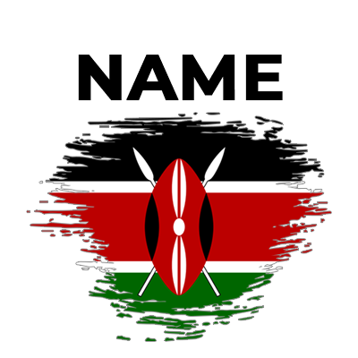 Kenya brush stroke flag design for baby products, perfect for adding a unique touch to pacifiers and accessories.\n\nC