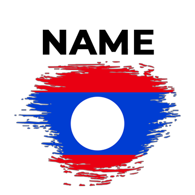 Brush stroke effect of the Laos flag, ideal for baby products like pacifiers and bibs.\n\nCaption: Celebrate your baby