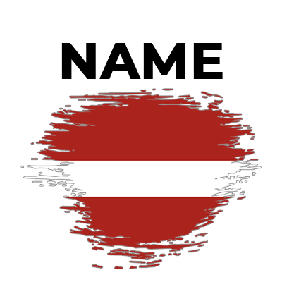 Latvia brush stroke flag design, perfect for baby items like pacifiers, bodysuits, and bibs. \n\nCaption: Celebrate yo