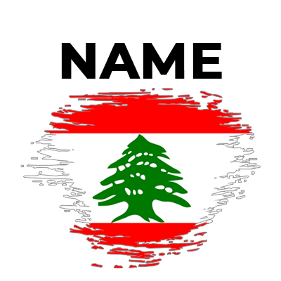 Brush stroke design of the Lebanese flag, featuring a green cedar tree, perfect for baby items.\n\nCaption: Celebrate 