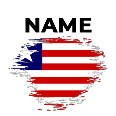 Brush stroke design of the Liberia flag showcasing vibrant colors, perfect for baby products.\n\nCaption: Celebrate yo