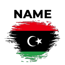 Brush Stroke Flag Libya design for baby products, perfect for pacifiers and clothing.  \n\nCaption: Celebrate your lit