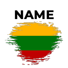 Lithuania brushstroke flag design, perfect for baby items like pacifiers and bodysuits.\n\nCaption: Show your pride wi