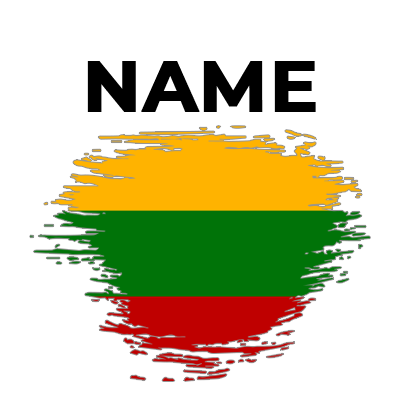 Lithuania brushstroke flag design, perfect for baby items like pacifiers and bodysuits.\n\nCaption: Show your pride wi