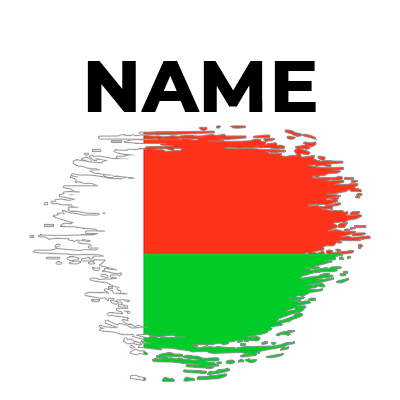 Brush stroke effect flag design of Madagascar, suitable for baby items.\n\nCaption: Explore our unique Madagascar flag