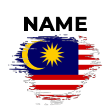 A brush effect design featuring the Malaysia flag, perfect for baby items. \n\nCelebrate your little one\'s heritage with our Ma