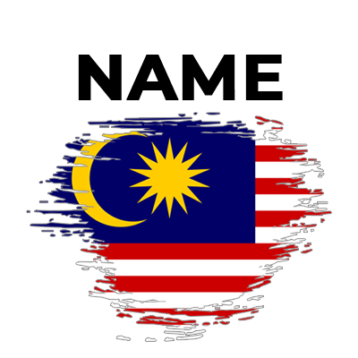 A brush effect design featuring the Malaysia flag, perfect for baby items. \n\nCelebrate your little one\'s heritage with our Ma