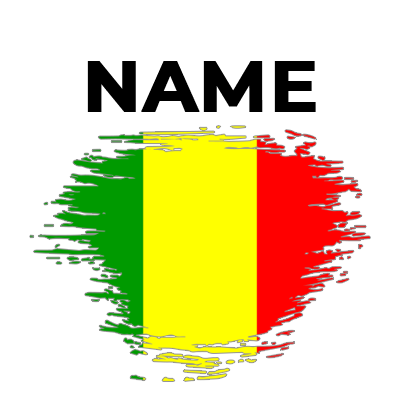 Brush Stroke Flag Mali design, colorful representation suitable for baby products.\n\nCaption: Celebrate culture with 