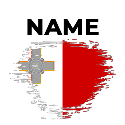 Brushstroke flag Malta design suitable for baby products like pacifiers and clothing. \n\nCaption: Adorn your baby\'s 