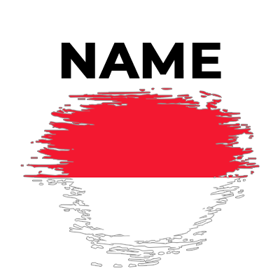 Monaco brush stroke flag design, ideal for baby items like pacifiers, bodysuits, and bibs.\n\nCaption: Add a touch of 