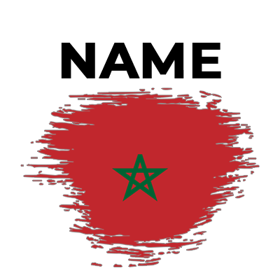 Brush Stroke Flag Morocco design perfect for baby products like bodysuits, bibs, and pacifiers. \n\nCaption: Embrace c