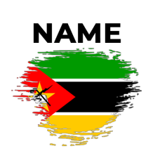 Brush effect flag design of Mozambique, suitable for baby items.\n\nCaption: Celebrate your little one’s style with ou