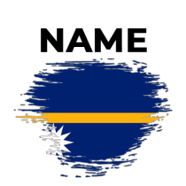 Brush effect flag of Nauru, ideal for baby products like bodysuits and bibs.  \n\nCaption: Explore our Brush effect fl