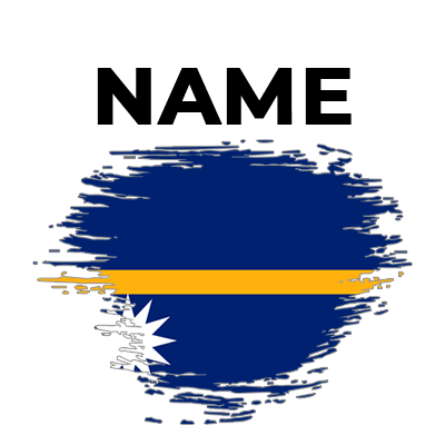 Brush effect flag of Nauru, ideal for baby products like bodysuits and bibs.  \n\nCaption: Explore our Brush effect fl