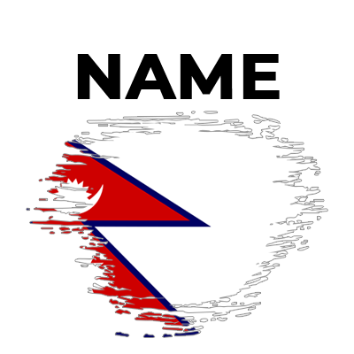 Brush stroke flag of Nepal, vibrant design perfect for baby bodysuits, hats, and bibs available at pacifier-baby.com.\