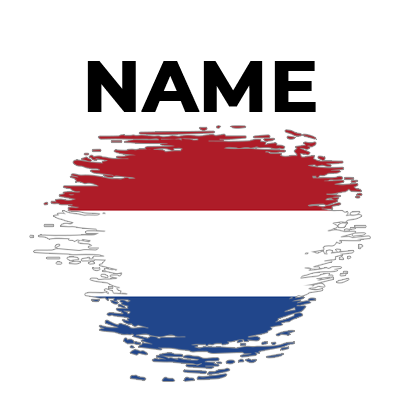 Brush Stroke Flag Netherlands design, ideal for baby products like pacifiers or bibs at pacifier-baby.com.\n\nCaption: