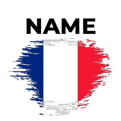 Brush effect flag design representing New Caledonia, suitable for baby products.\n\nCaption: Explore our Brush Effect 