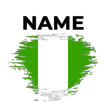 Brush stroke effect of the Nigeria flag, designed for baby products.\n\nCaption: Celebrate your little one’s heritage 