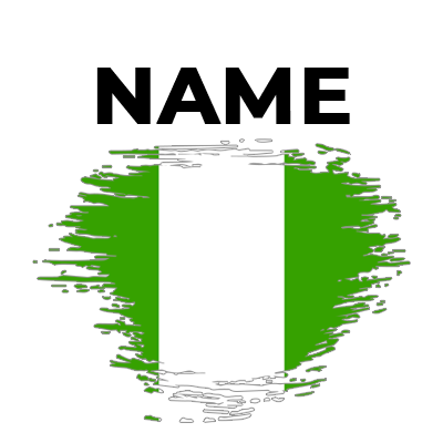Brush stroke effect of the Nigeria flag, designed for baby products.\n\nCaption: Celebrate your little one’s heritage 