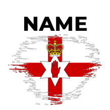 Brush Stroke Flag Northern Ireland design for baby products, perfect for patriotic little ones.\n\nCaption: Celebrate 