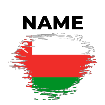 Oman Brush Stroke Flag design, perfect for baby items like pacifiers, bibs, or bodysuits at pacifier-baby.com.\n\nCapt