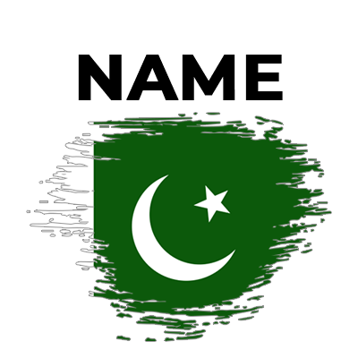 Brush effect design of the Pakistan flag, suitable for baby products like bibs and hats, available on pacifier-baby.co