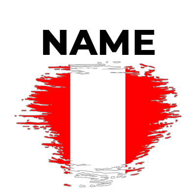Brush Stroke Flag Peru design, perfect for baby items like pacifiers and bibs.\n\nCaption: Show your love for Peru wit