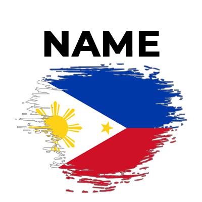 Brush stroke design featuring the flag of the Philippines, suitable for baby products like clothes and accessories. \n
