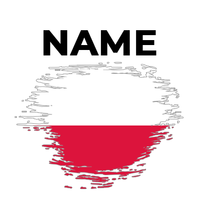 Brush stroke Polish flag design, perfect for baby products like pacifiers and clothing from pacifier-baby.com.\n\nCapt