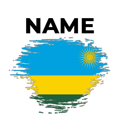 Brush Stroke Flag Rwanda design, ideal for baby products like pacifiers and bibs.\n\nCaption: Celebrate your little on