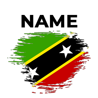 Saint Kitts and Nevis Brush Stroke Flag design for baby products.\n\nCaption: Celebrate your baby\'s heritage with our