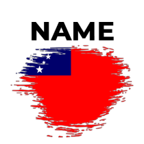 Brush effect Samoa flag design, suitable for a range of baby products. \n\nCaption: Explore our unique Samoa flag desi