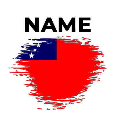 Brush effect Samoa flag design, suitable for a range of baby products. \n\nCaption: Explore our unique Samoa flag desi