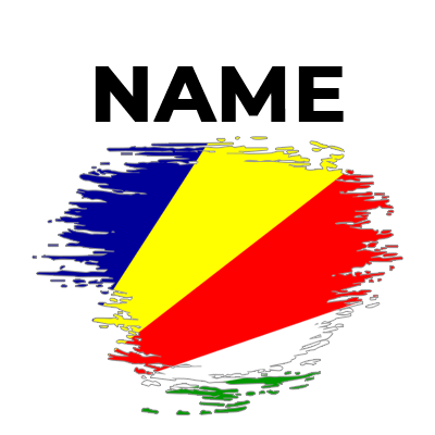 Brush stroke design featuring the flag of Seychelles, ideal for baby products like bodysuits and pacifiers.\n\nCaption